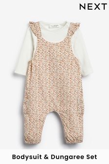 Pink Ditsy Baby Dungarees (0mths-3yrs) (846901) | £19 - £21