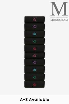 Black Monogram 10 Pack Men's Socks (847948) | £22