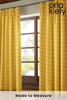 Orla Kiely Yellow Jacquard Stem Made To Measure Curtains