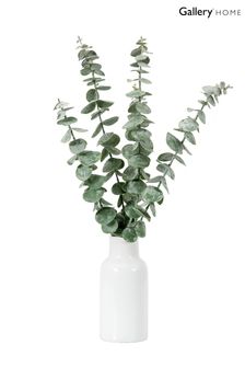 Gallery Home White Vase with Eucalyptus Stems