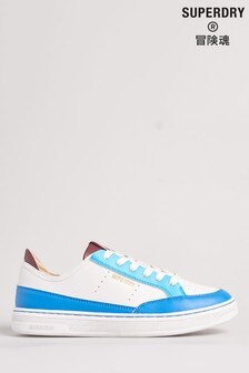 Superdry White Vegan Basket Lux Low Trainers