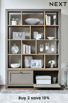 Dove Grey Malvern Oak Effect Display Shelf (851741) | £625