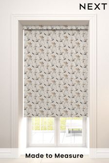 Natural/Smoke Grey Fusion Leaf Made To Measure Roller Blind