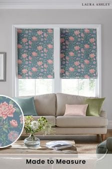Blue Tapestry Floral Dusky Seaspray Made to Measure Roman Blind