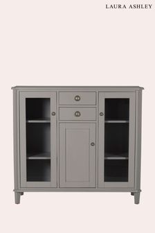 Henshaw Pale Charcoal 3 Door 2 Drawer Low Display Unit by Laura Ashley