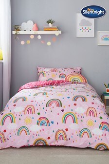 Silentnight Yellow Kids Healthy Growth Rainbow Duvet Cover and Pillowcase Set (864291) | £20 - £25