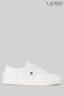 nike sb satire canvas grey women sneakers sandals White Janson Logo Leather Trainers (865111) | £85