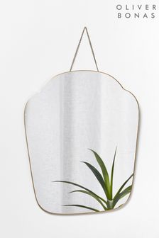 Oliver Bonas Gold Arch Gold and Glass Hanging Wall Mirror (866245) | £50