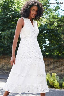 white broderie summer dress