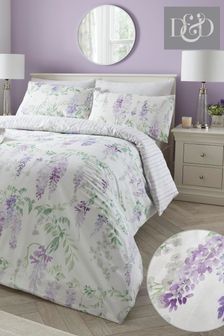 D&D Purple Wisteria Duvet Cover Set