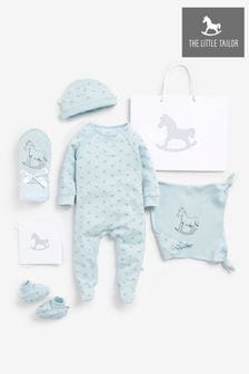 The Little Tailor Blue Blanket & Comforter, Booties Gift Set