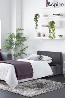 Aspire Footstool Bed Plush Grey
