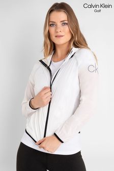 Calvin Klein Golf White Lifestyle Windbreaker Full Zip Jacket