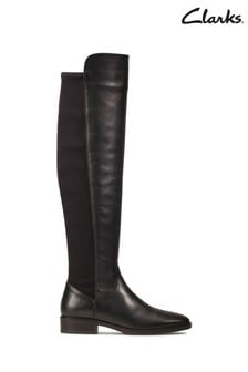 clarks knee high leather boots
