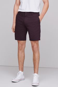 Burgundy Red Straight Fit Stretch Chino Shorts (876907) | £18