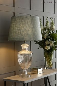 Clear Meredith Cut Glass Crystal Urn Large Table Lamp Base