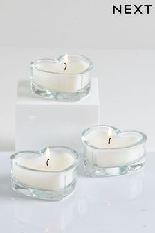 Set of 3 Heart Shaped Candles