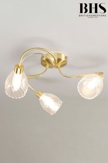 BHS Brass Veria 3lt Tangle Flush Ceiling Light