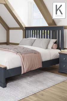 K Interiors Grey Colton Wooden Bed Frame