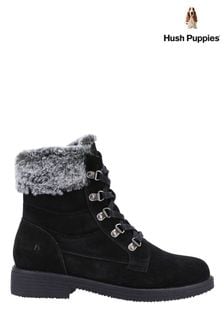 Hush Puppies Black Florence Mid Boots