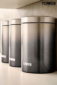 Tower Set of 3 Grey Infinity Ombre Storage Canisters