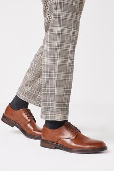 Contrast Sole Derby Shoes