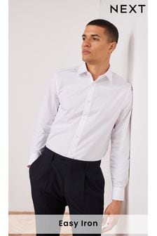 White Regular Fit Single Cuff Atelier-lumieresShops Easy Care Shirt (893007) | £16