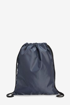 Navy Blue School Drawstring Bag with internal Zip Pocket (893114) | £8