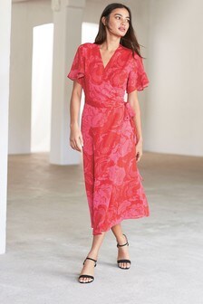 next red wrap dress