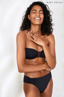 Mint Velvet Black Non Padded Underwired Non Pad Underwired Bandeau Bikini Top (896161) | £39