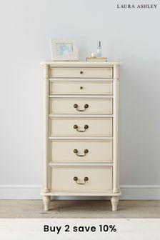 Clifton Ivory 6 Drawer Tall Chest by Laura Ashley