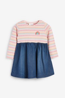 next baby denim dress