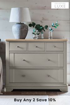 Grey Hampton Painted Oak Wide Chest of Drawers (904399) | £850