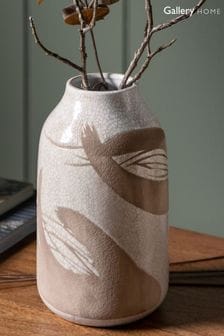 Gallery Home Brown Reactive Taft Small Vase
