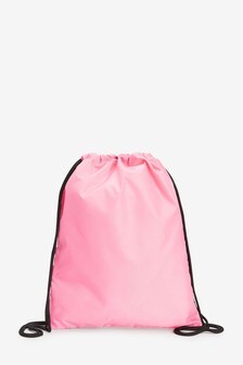 School Drawstring Bag with internal Zip Pocket