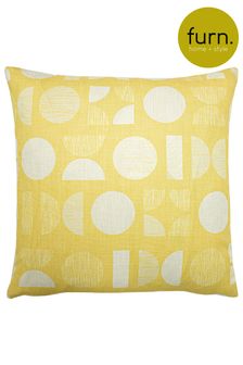 furn. Yellow Malmo Geometric Polyester Filled Cushion