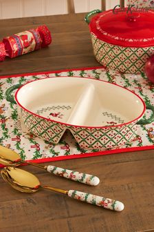 Cath Kidston Cream Christmas Divided Dish