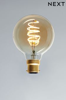 5W LED BC Retro Spiral Globe Dimmable Light Bulb (911420) | £6