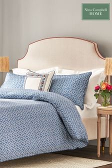 Nina Campbell Navy Blue Kyoto Duvet Cover and Pillowcase Set