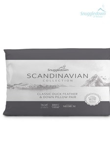 Snuggledown Scandinavian 2 Pack Duck Feather And Down Pillows
