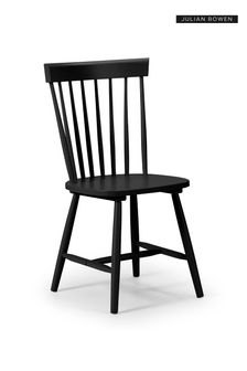 Julian Bowen Set of 2 Black Torino Dining Chairs (916748) | £140