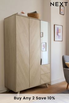 Natural Anderson Collection Luxe Oak Effect Triple Wardrobe (916886) | £650