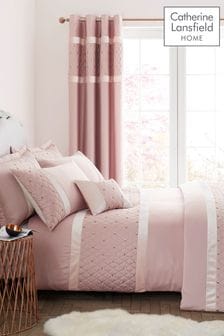 Catherine Lansfield Pink Sequin Cluster Duvet Set Duvet Cover and Pillowcase Set