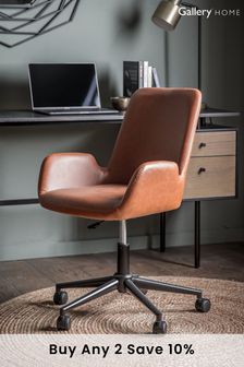 Gallery Home Faraday Swivel Chair in Brown