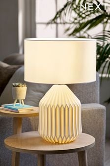 Cream Akira 2 Light Porcelain Table Lamp (930979) | £90