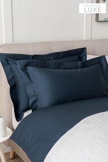 Set of 2 Navy Collection Luxe 400 Thread Count 100% Egyptian Cotton Pillowcases