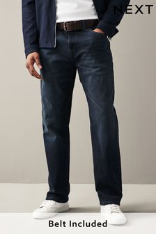Ink Blue Belted Straight Fit Jeans (933227) | £45