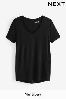 Black Slouch V-Neck T-Shirt (937579) | £8