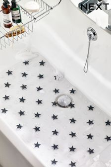 Grey Stars Plastic In Bath Mat (939161) | £14