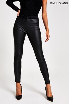 river island coated jeans